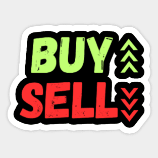 Trading StockMarket "Buy Sell" Merchandise Sticker